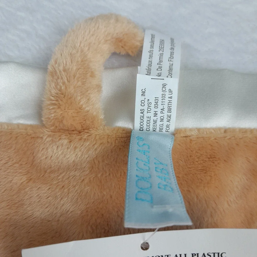Douglas Baby Lil Snugglers Puppy Love Security Blanket Tan Dog Lovey 1406 NWT